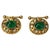 Emerald Cut Shape Green Enamel Cufflinks in 18 Karat Yellow Gold 13 Gm, Men's For Sale - Image 4 of 8