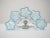 Metal Pair of Murano Glasses Tube Wall Sconces 5 Blue Glass Tubes, Handmade in Murano For Sale - Image 7 of 11