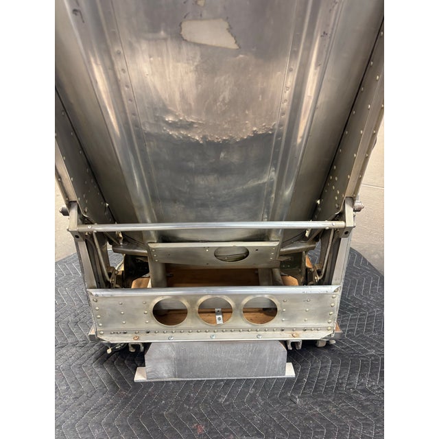 Metal Mid 20th Century American Military Aluminum Aircraft Seat With Weber Headrest For Sale - Image 7 of 12