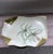 A beautiful, hand-painted, French jewelry tray decorated with flowing green leaves and gold and copper gilt accents....