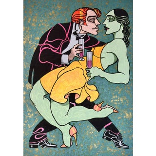 Juarez Machado Signed Limited Edition Serigraph – Champagne Affair For Sale