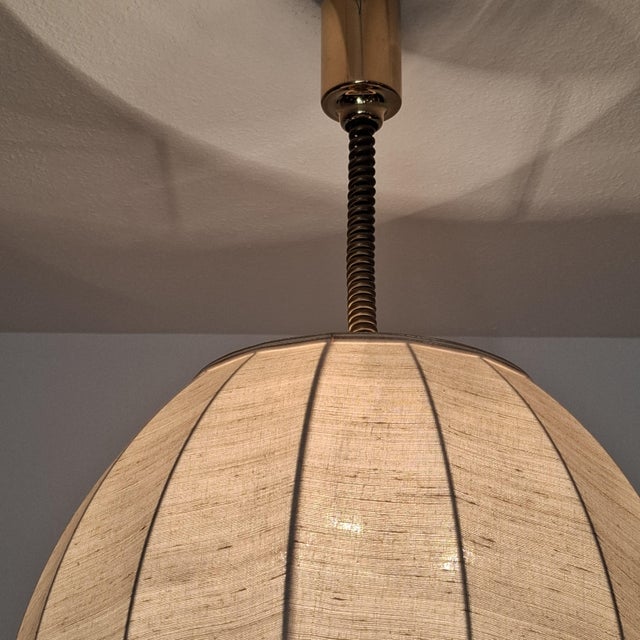 Beige Mid-Century Modern Scandinavian Pendant Lamp by Schröder & Co, Germany, 1970s For Sale - Image 8 of 18