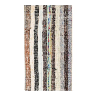 Striped Vintage Mini Kilim Rug - 1`8″ X 3`0″ For Sale