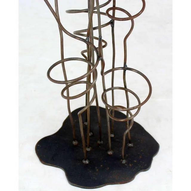 1990s Vintage Wrought Iron Sculptural Tree Wine Rack For Sale - Image 10 of 11