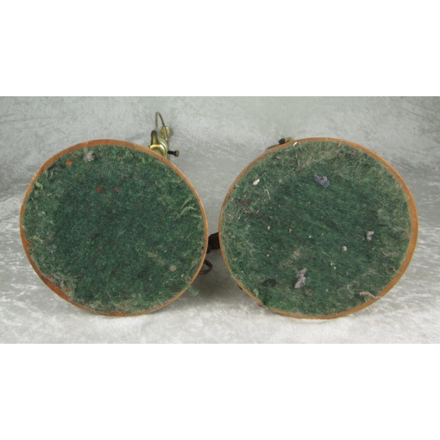 Set of 2 Modeline Style Mid-Century Modern Wooden Table Lamps For Sale - Image 9 of 11