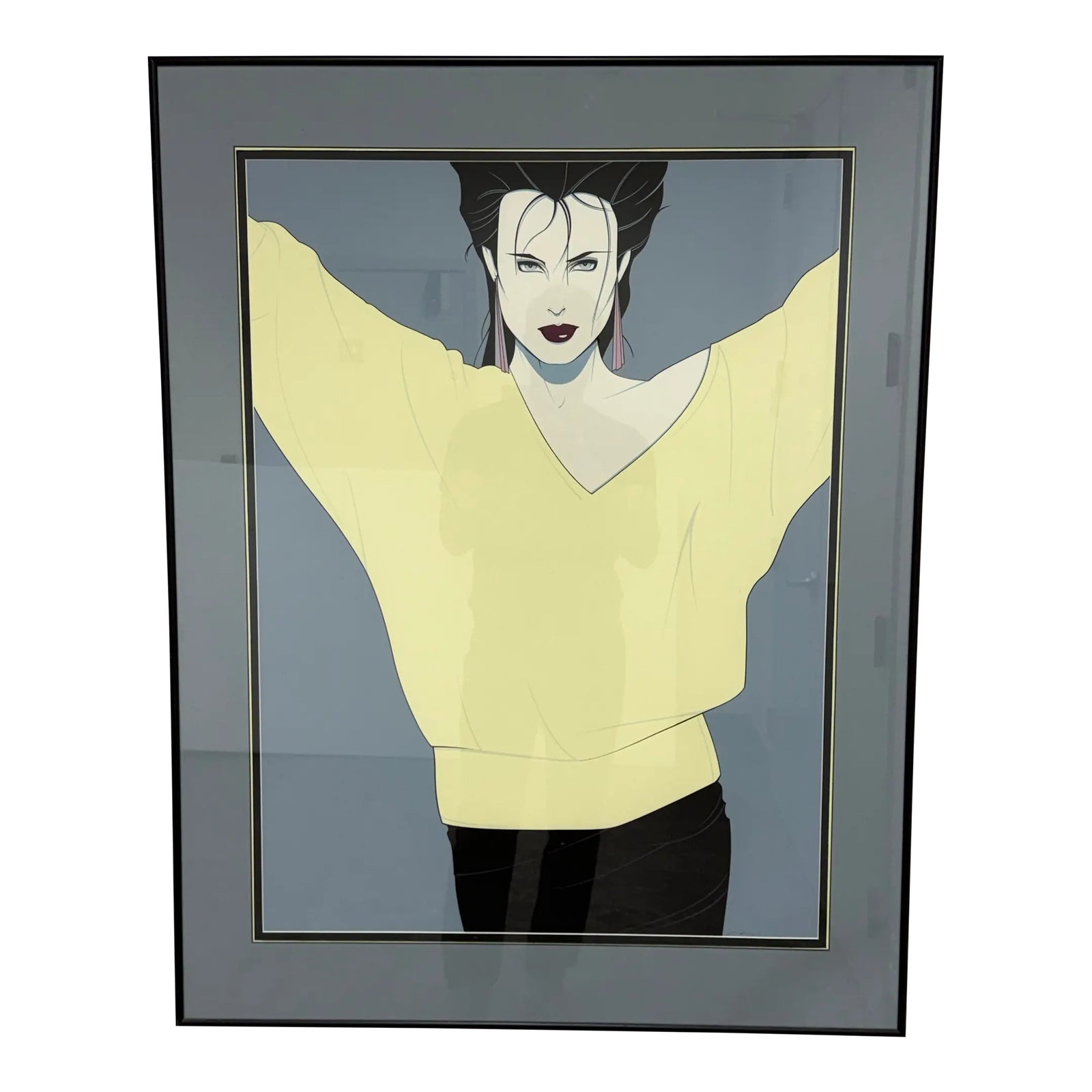 【専用】80s Patrick Nagel アートワーク フレーム付き 専用】80s Patrick Nagel アートワーク フレーム付き 専用】80s