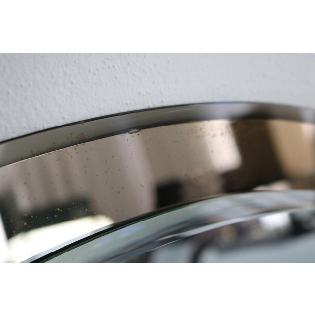 Oval Two-Tone Mirror by Antonio Lupi attributed to Cristal Luxor, 1960s For Sale - Image 17 of 18