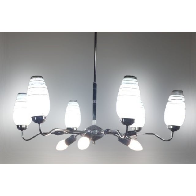 Mid-Century Chandelier, 1950s For Sale - Image 11 of 17