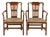 Large 18th Century English George III Mahogany Armchairs, Set of 2 For Sale