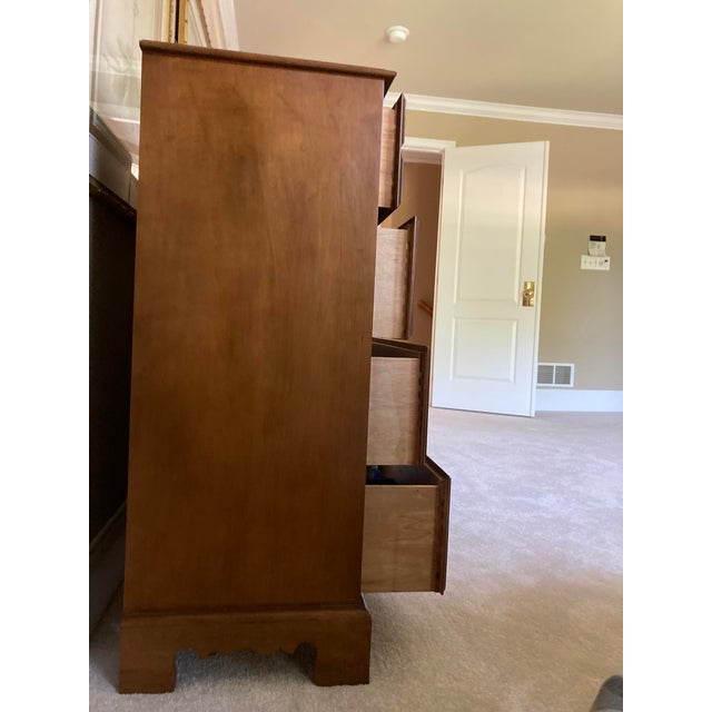 Wood Pair of Vintage Early American Maple Bachelor Chests For Sale - Image 7 of 12