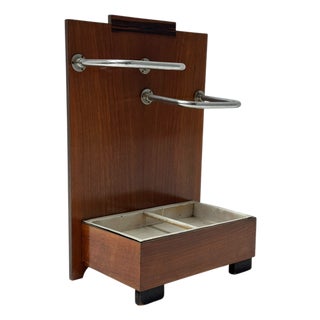 Art Deco Modernist Walnut Umbrella Stand, 1930s For Sale