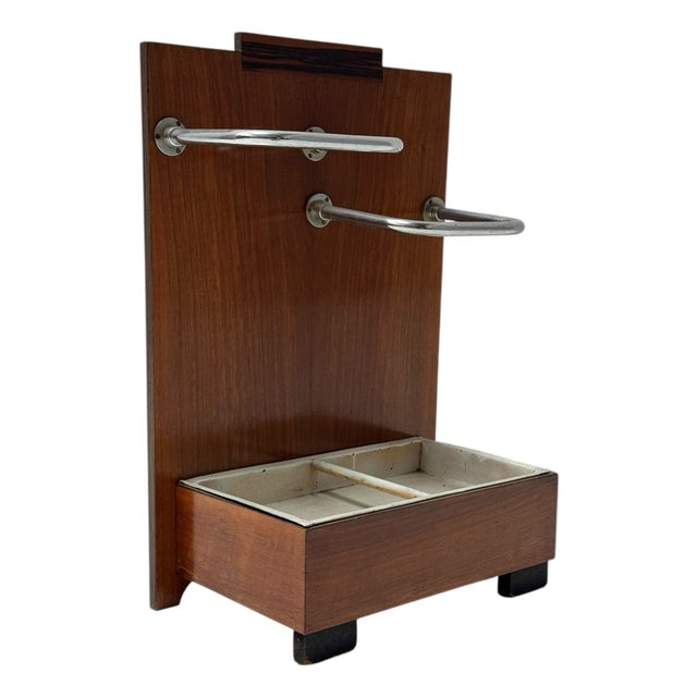 Art Deco Modernist Walnut Umbrella Stand, 1930s For Sale