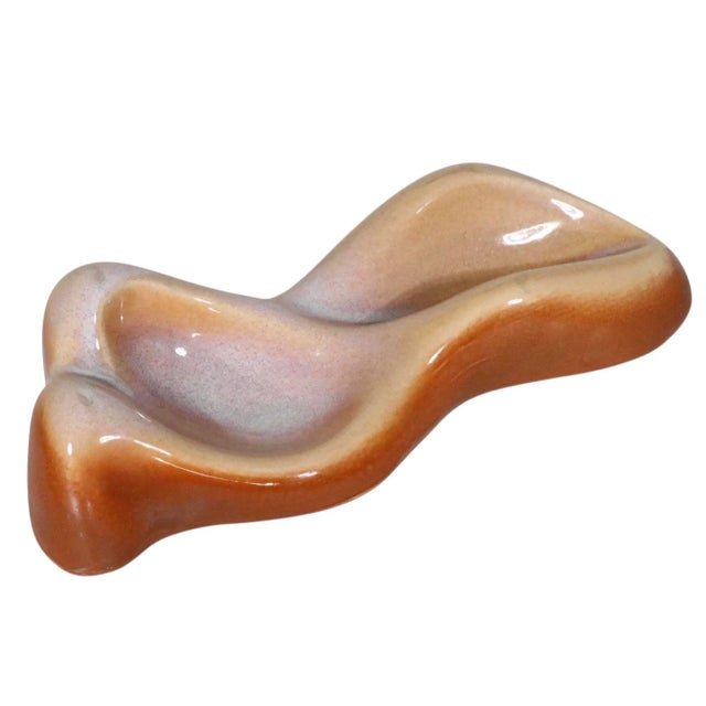 Brown Sculptural Mid 20th Century Vide Poche Bowl For Sale - Image 8 of 12