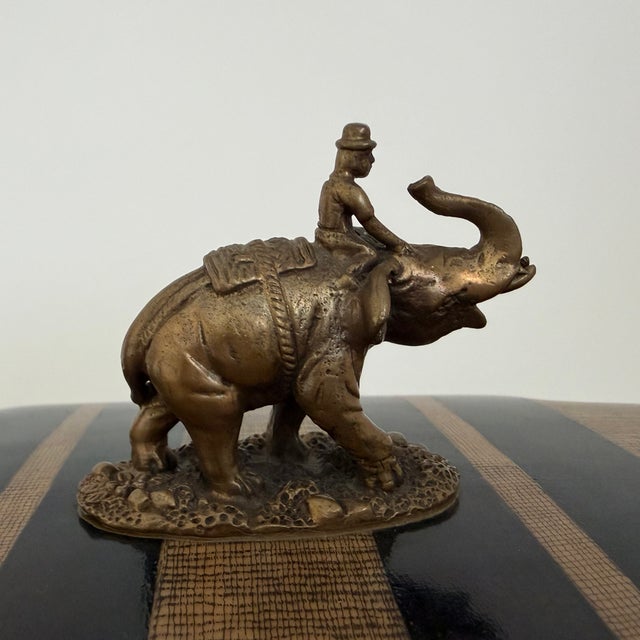 1970s Large Vintage Castilian Imports Elephant Procession Box For Sale - Image 5 of 13