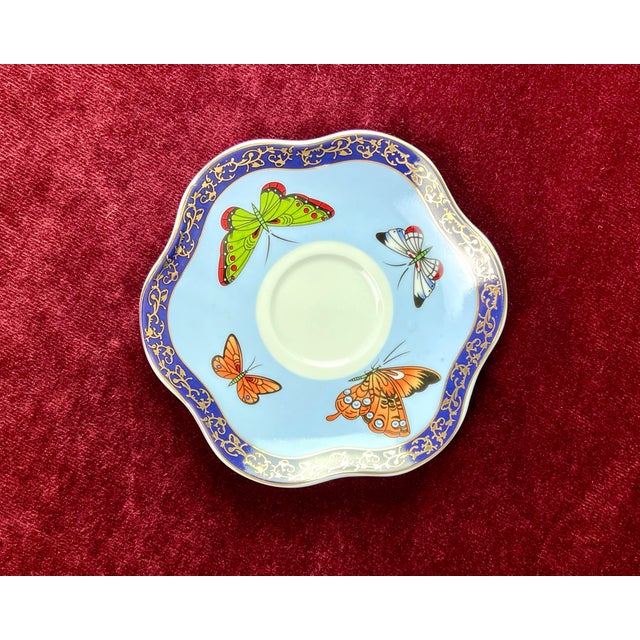Metal Classic Coffee & Tea Butterfly Demitasse Service for 12 & Nobility Plate Spoons - 33 Pieces Cups Never Used For Sale - Image 7 of 11
