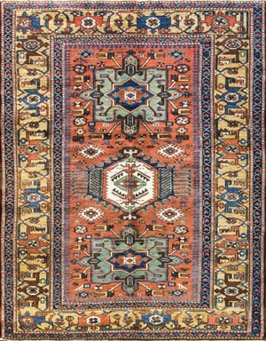 Early 20th Century Persian Heriz Rug-5'2" X 6'8"