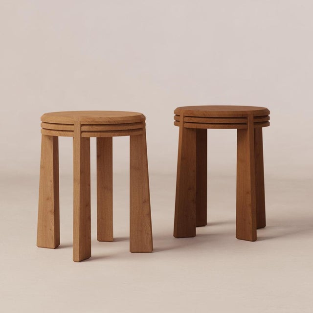 Contemporary Prisma Stool by Luis Gimeno For Sale - Image 3 of 8