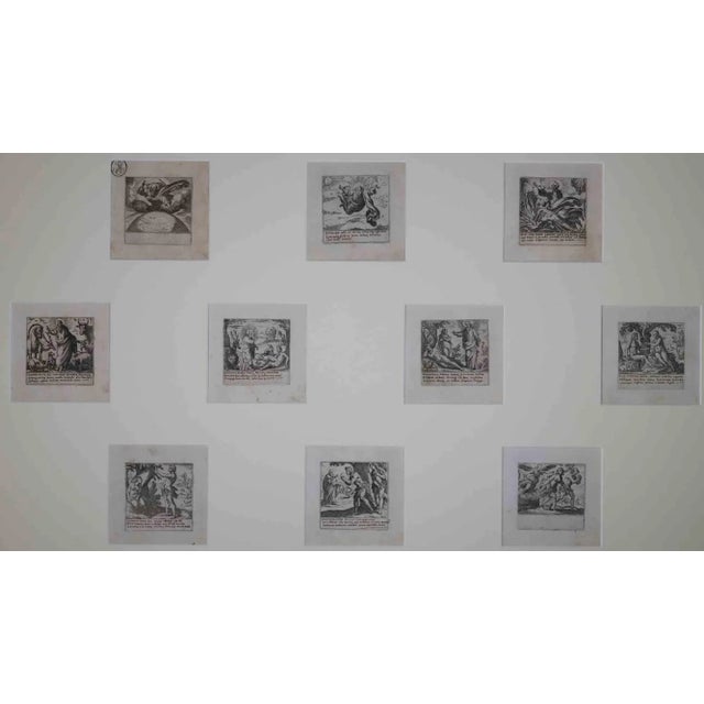 Antonio Tempesta, Plates of Old Testament, Etching, 17th Century, Set of 10 For Sale - Image 4 of 4