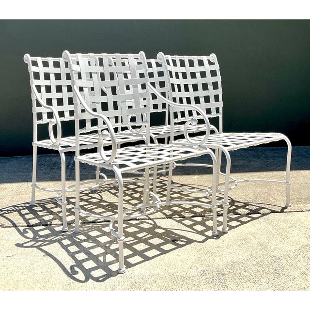 Vintage Brown Jordan Cast Aluminum “Florentine” Dining Chairs - Set of 4 For Sale - Image 11 of 12