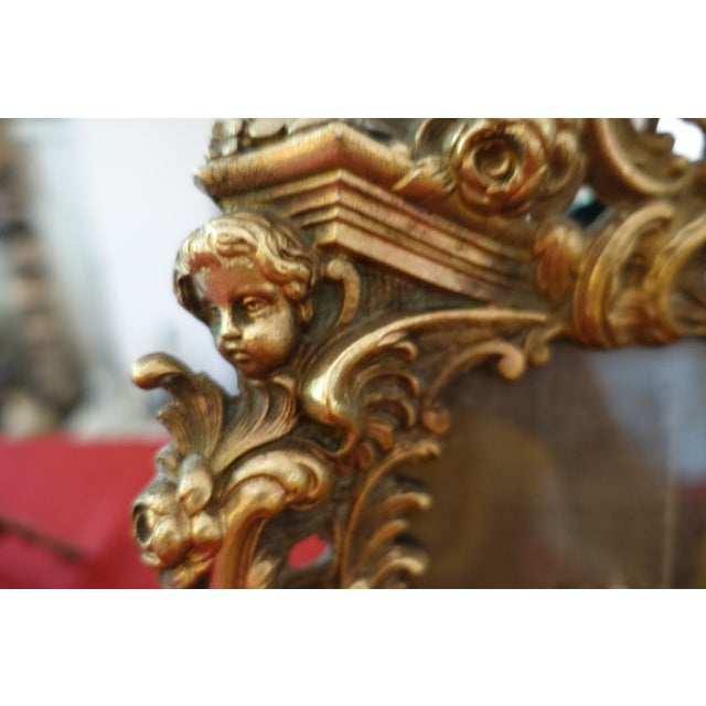 Antique Baroque Gilt Bronze Photo Frames, Set of 2 For Sale - Image 4 of 9