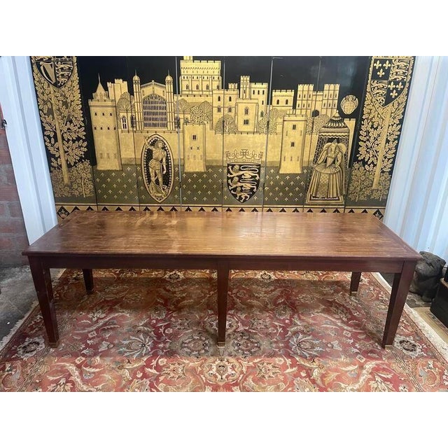 Directoire Style Mahogany Farmhouse Table For Sale - Image 5 of 9
