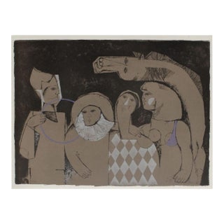 1977 Samy Briss Les Saltimbanques - La Noce Signed Lithograph For Sale