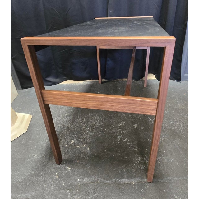 Jens Risom Walnut and Leather Jens Risom Desk by Design Within Reach For Sale - Image 4 of 10