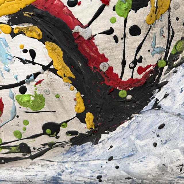 Abstract Expressionist Painting Textured "Drip" or "Splatter" After Jackson Pollock For Sale - Image 13 of 18