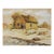 Early 20th Century Coastal Cabin With Lobster Traps Watercolor Painting For Sale
