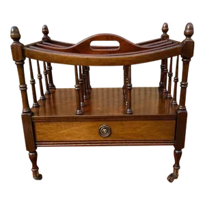 Vintage Mahogany Magazine Rack by Comway’s