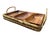 Vintage Mid-Century Teak & Woven Basket Serving Tray | 3-Section Divided Tray For Sale - Image 4 of 6