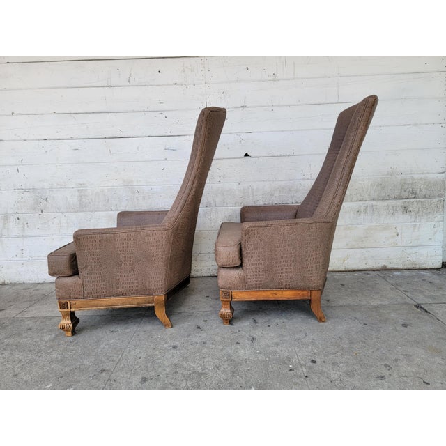 1980s Hollywood Regency High Back Chairs - Set of 2 For Sale - Image 13 of 18