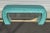 1980s 1980s Custom Made Waterfall Teal Bench For Sale - Image 5 of 5