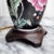Vintage Famille Noire Black Floral Porcelain Chinoiserie Small Leviton Table Lamp Hong Kong For Sale - Image 9 of 13