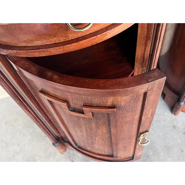 1890 Biedermeier Style Drum Tables with Drawer and Door, A Pair For Sale - Image 13 of 18