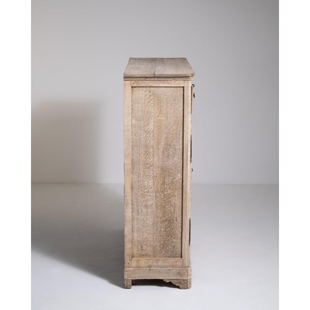 19th Century Oak Buffet With Brass Accents For Sale - Image 9 of 18