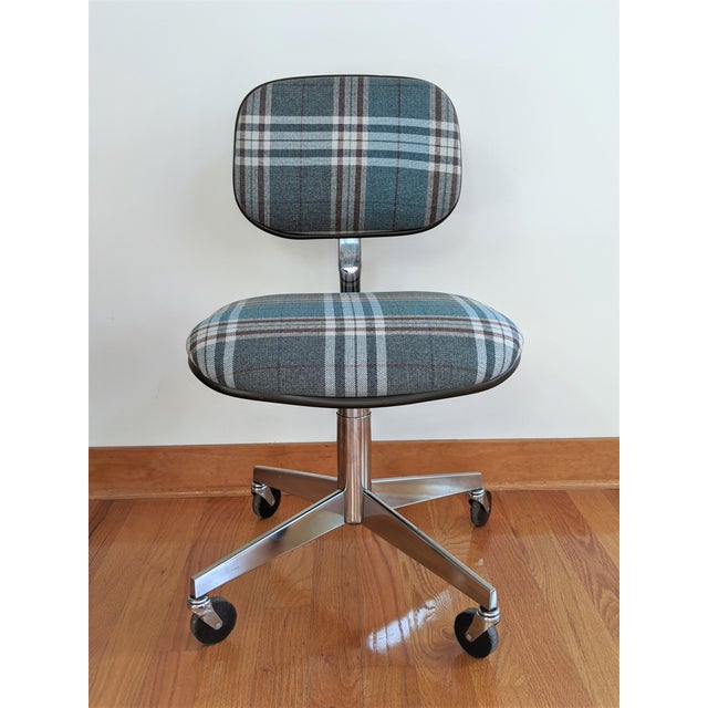 Vintage Steelcase Plaid Desk Chair Chairish