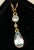 Teardrop Aquamarine and Diamond 14k Yellow Gold Pendant For Sale In Washington DC - Image 6 of 10