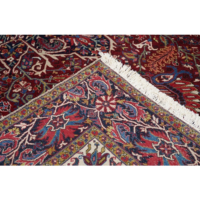 1940s Vintage Heriz Rug 10'4'' X 14'0'' For Sale - Image 9 of 9