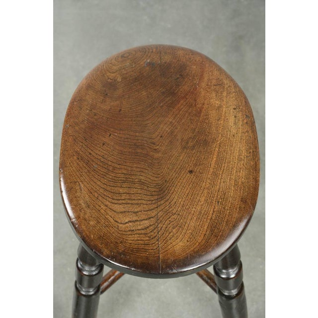 Antique English Windsor Stool, 1800s For Sale - Image 6 of 12