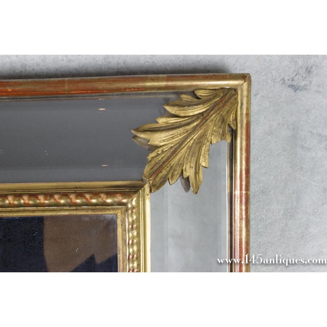 French 19th Century Carved Giltwood and Beveled Mirror For Sale In New York - Image 6 of 12