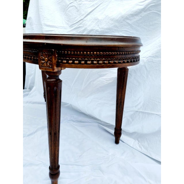 Antique French Walnut Caned Bench - Circa 1900 For Sale - Image 6 of 12