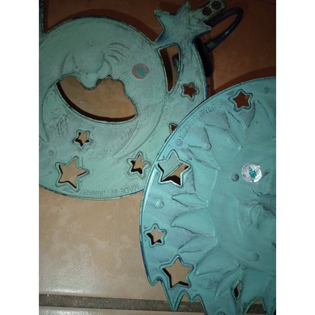 patina blue with gold accents still in new condition as when purchased in 1994' all original with tags which are pictured....