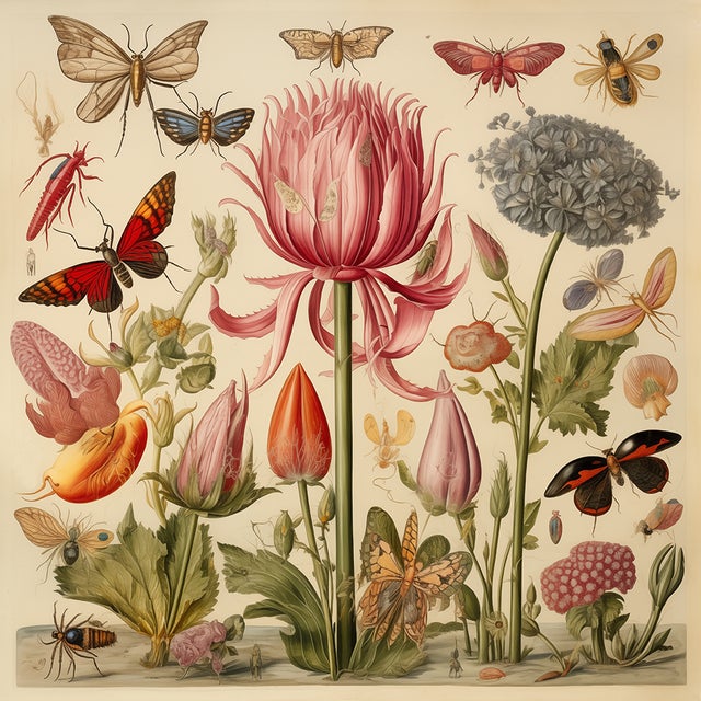 FREE SHIPPING FOR A LIMITED TIME ONLY! 'Flowers' # 114 - Original Fine Art Print. From a series of prints, see my other...