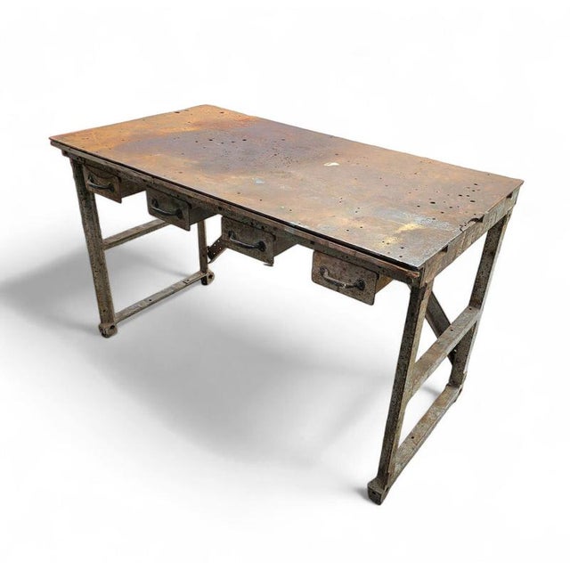 Industrial Industrial Iron Table, 1960s For Sale - Image 3 of 11