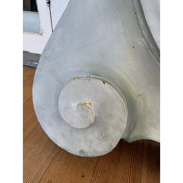 Mid 19th Century Antique French Zinc Dormer Window Mirror For Sale - Image 5 of 7