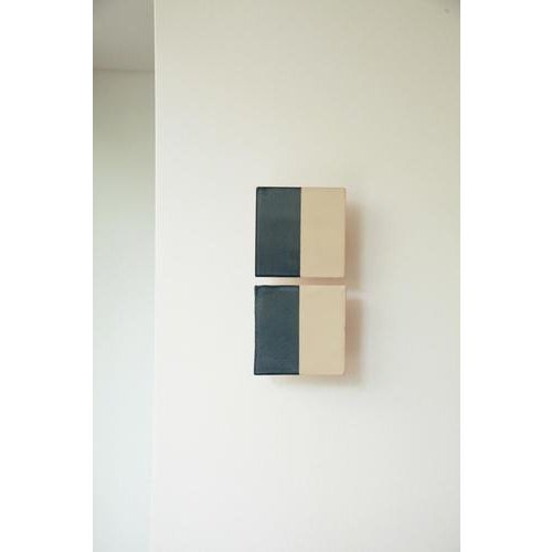 Tiles line blue ceramic decorative wall lamp by violaine d'harcourt dimensions: d 5,4 x w 14 x h 29 cm. Materials:...