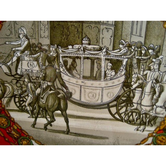French 1960s Napoleon Hermes Scarf Philippe Ledoux Frame For Sale - Image 3 of 12