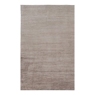 Rug & Kilim’s Oversized Modern Textural Rug in Brown, White and Beige Striae - 12x19 For Sale