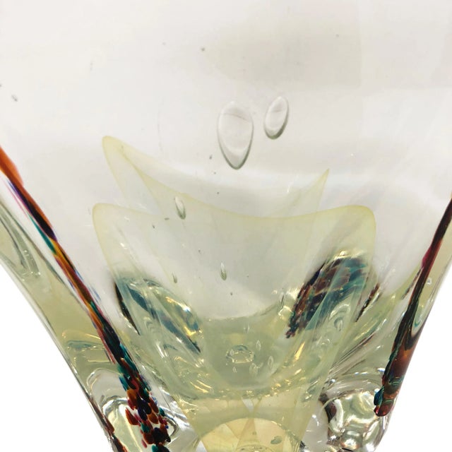 Glass Mid Century Blown Glass Sculpture Signed by Rollin Karg For Sale - Image 7 of 8